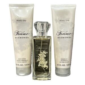 Mary Kay Forever Diamonds set Eau de Parfum Body Lotion and Shower Gel NEW